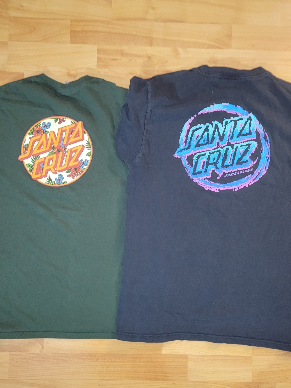 Santa Cruz Mediums Bundle: Graphic Tees - Green Floral & Neon Black